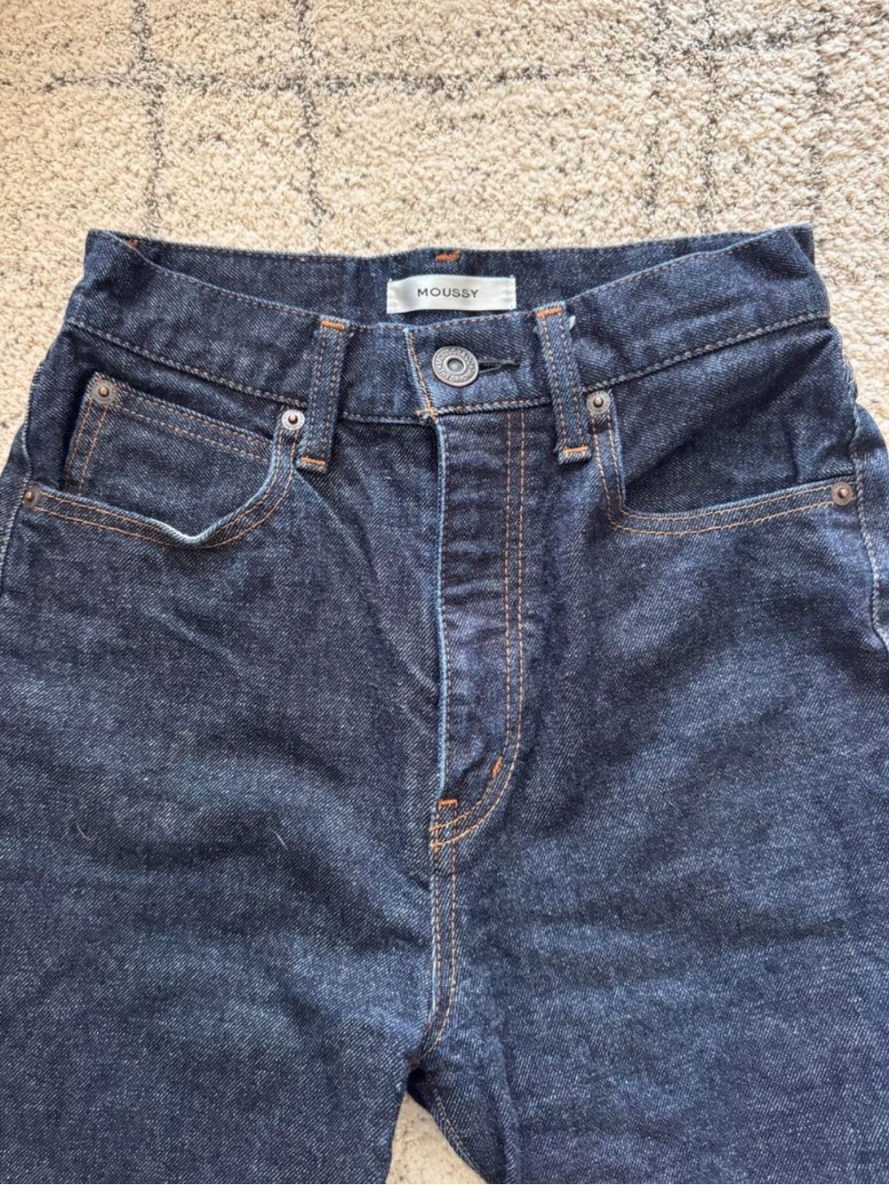 Moussy High-Rise Dark Indigo Flare Jeans - Women